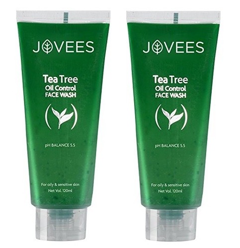 Jovees Tea Tree Oil Control Face Wash, 120 ml x 2 pack (Free shipping world)