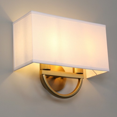 Vintage 2-Light Sconce Square Fabric Shade Wall Lamp for Bedroom Living Room - Picture 15 of 37