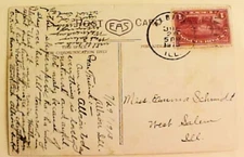USA  1 CENT PARCEL POST 1913 ALBION ILL