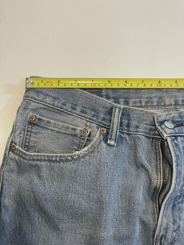 Levis 505 Jeans W34 L33 Mens Light Blue Regular Straight Fit Vintage Denim - Picture 12 of 12