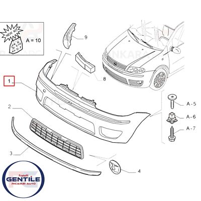 Paraurti Anteriore Per Fiat Punto 2003-2005 - Da Verniciare, Compatibile Aftermarket - Foto 2