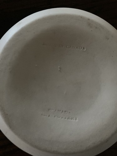 Vintage ECanada Art Pottery White Jasperware Ashtray circa 1926-1952 VGUC - Picture 4 of 4