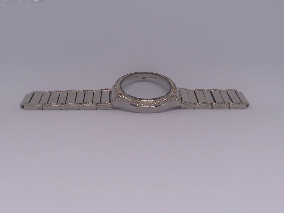 Auténticas piezas de reloj usadas fósiles correa caja cristal acento acero inoxidable 37 mm Foto 4 de 4