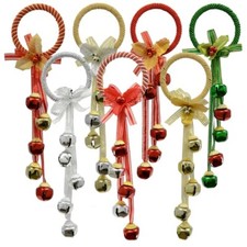 BULK 50 PACK ASSORTED Christmas Jingle Bell Door Knob Hanger Holly NIGHT CUTE