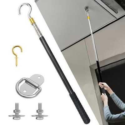 Attic Ladder Door Pull Down Hook Cord Stair System Parts, Rope with Handle fo...