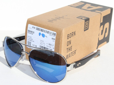 COSTA DEL MAR South Point POLARIZED Sunglasses Palladium/Blue Mirror 580P NEW