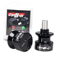 10mm Swing Arm Spools Sliders CNC Universal M10 Stand Swingarm M10x1.25 Black