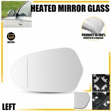 Fits Audi A6 2011-18 Wing Door Mirror Glass For Left Side Heated With Blind Spot