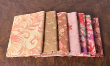 Fat Quarter Bundle Lot of 7 Assorted Florals MODA Fabrics 100 Cotton 18"x22"