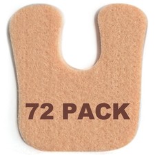 Tomonobu U-Shaped Felt Callus Pads   Self-Adhesive Cushion 72 Pack, Clear