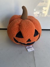 Costco Brentwood 2025 Halloween Jack O Lantern Pumpkin Orange Sherpa Pillow