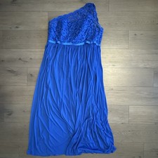 David’s Bridal Dress Women 20 Horizon Long One Shoulder Neckline Bridesmaid Prom