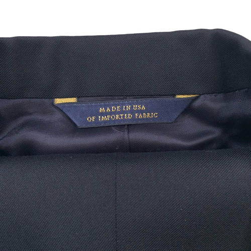 Hombre 42L Brooks Brothers 1818 Madison X Estrato Azul Marino Sólido Lana Suit - Imagen 17 de 20