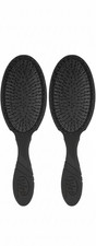 Wet Brush Pro Detangler Black Hair Brush Oval Boar Bristles Pack of 2