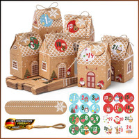 Adventskalender Zum BefüLlen 24 Schachteln Weihnachten HäUser Deko Geschenk