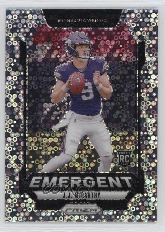 2024 Panini Prizm Emergent No Huddle Prizm JJ McCarthy #19 0p31