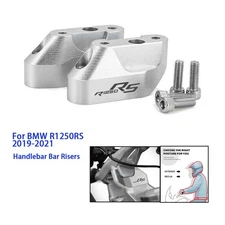 28mm Silver Handlebar Bar Risers Clamp Kit For BMW R1250RS 2019 2020 2021