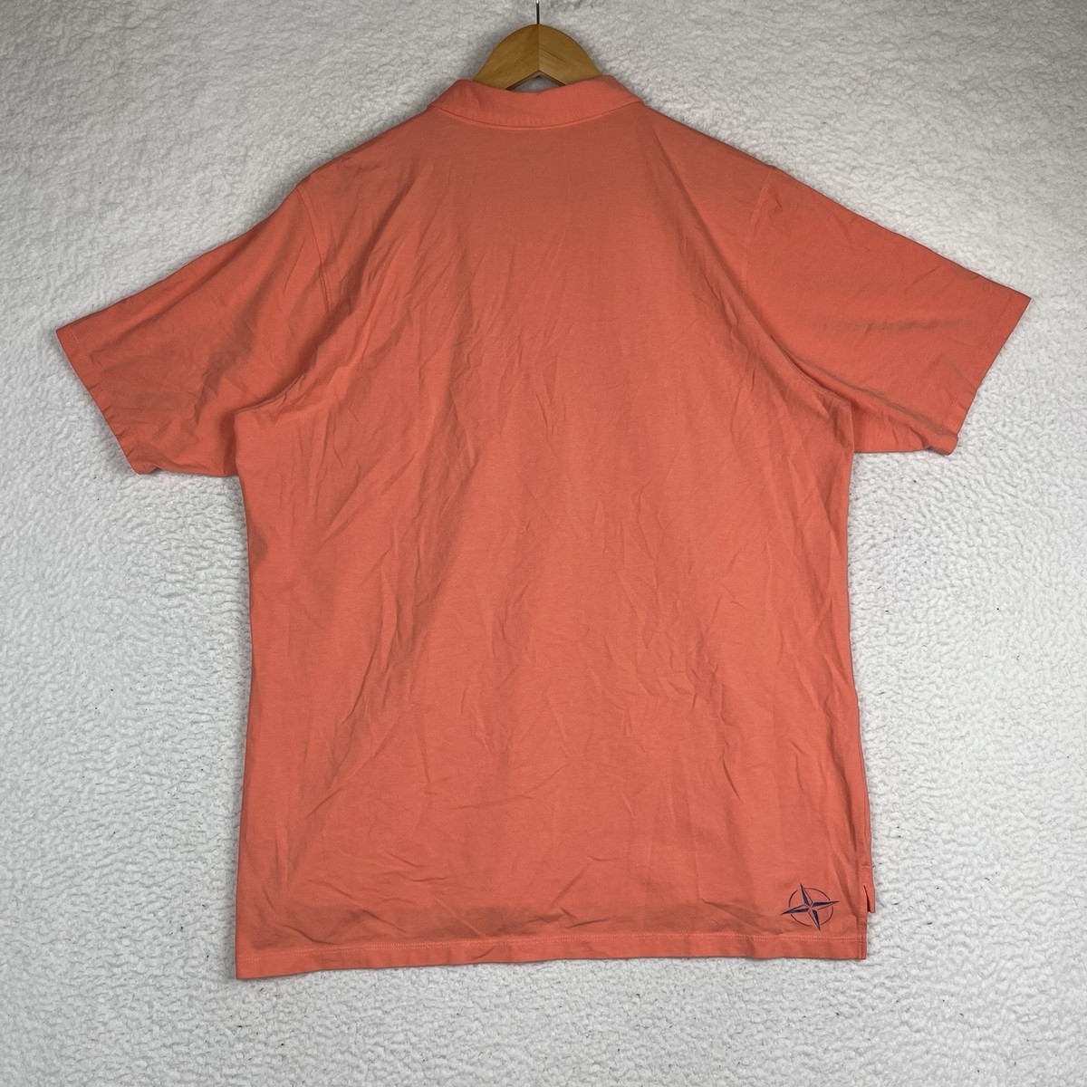 B Draddy Golf Polo Shirt Gasparilla Inn Golf Club Mens Large Orange Pocket View 4