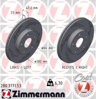 2X Zimmermann Bremsscheibe Bremsscheiben Satz Bremsen Black Z Vorne 280.3171.53