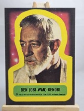 1977 Topps Star Wars Series 1 Obi-Wan Kenobi Sticker Card 9 Blue Series