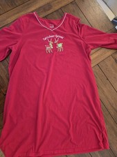 Secret Treasures Red  Reindeer Games  Christmas Nightgown L/XL