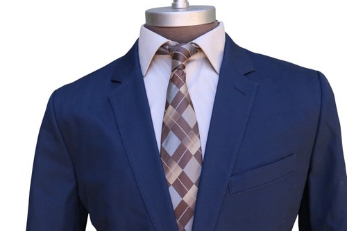 Blazer Bonobos Calce Ajustado 100% Algodón Azul Sólido Dos Botones Talla 46R - Imagen 4 de 8