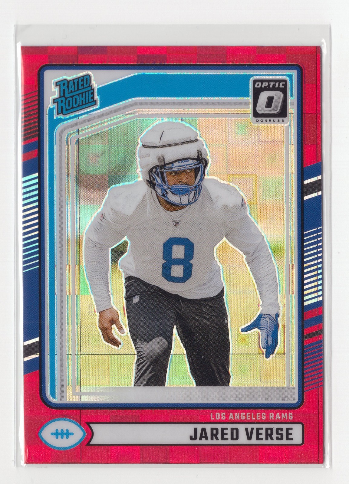 2024 Donruss Jared Verse #341  Rated Rookies Optic Preview Red Pandora RC Rams