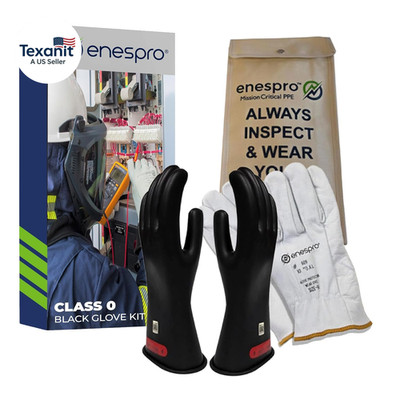 Class 0 Insulated Electrical Gloves - 1000V AC, 1500V DC Rubber Electrical Glove