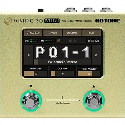 Hotone Ampero Mini (Senf) - Gitarren-Multieffekt