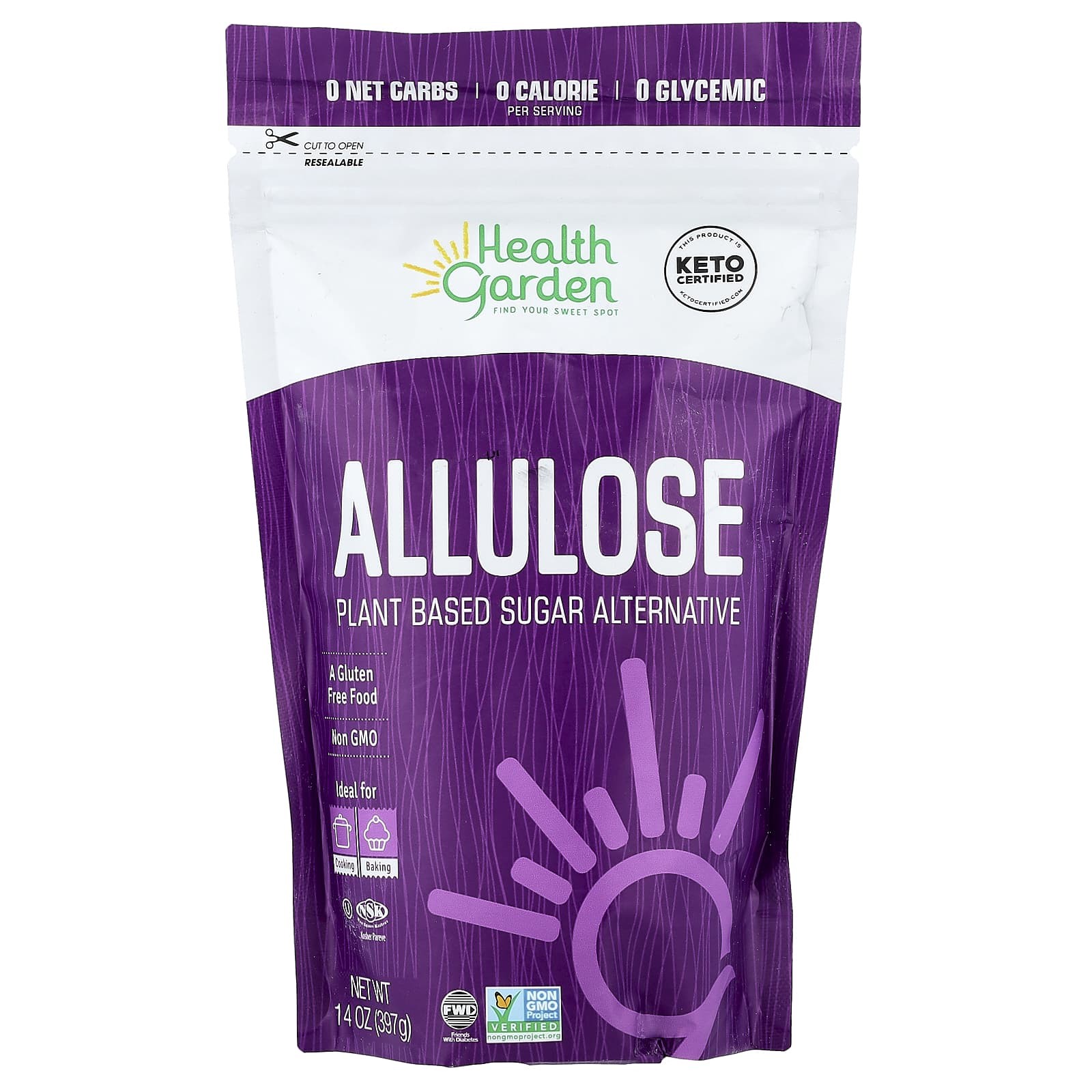 Health Garden, Allulose, Plant-Based Sugar Alternative, 14 oz (397 g)