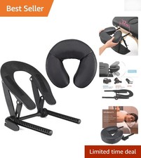 Adjustable Massage Table Face Cradle  Cushion for Ultimate Comfort - Black