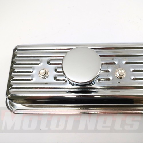 1987-00 Small Block Chevy Valve Cover Kit GMC SBC 305 350 5.0 5.7 Vortec Chrome - Picture 3 of 6