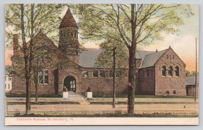 Fairbanks Museum of Natural Science St. Johnsbury VT Vermont Antique Postcard