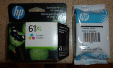 2 GENUINE HP 61 XL TRI-COLOR INK CARTRIDGE Printer Ink Expired 3/24