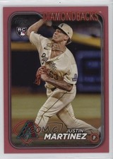 2024 Topps Series 1 Mother's Day Hot Pink 39/50 Justin Martinez #325 nd3