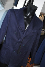 SANTANIELLO SARTORIALE GIACCA  COTONE+LINO TG 50 450,00 CART. AN4U  DOPPIOPETTO