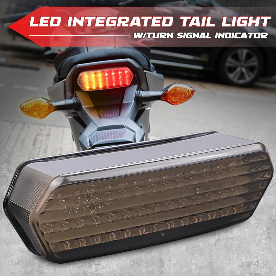 Luz trasera de freno LED señal de giro DRL integrada para Honda Grom 125 CBR650F Foto 2 de 4