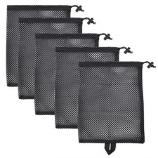 Underwear Storage Bag, Black Mesh Shopping Storage Bag, Folding Mesh Bag,5pcs
