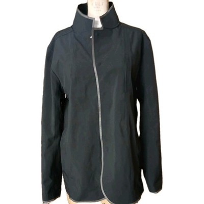Lululemon Athletica Charcoal Black Waterproof Casual Women's Jacket US Size L 