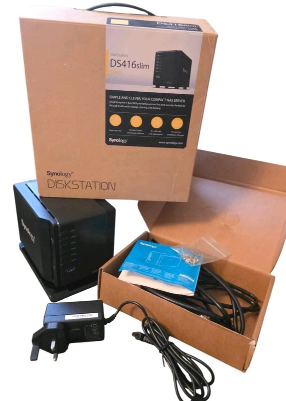 Synology DiskStation DS416Slim 4-bay NAS with cables Boxed