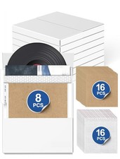 13.2" x 13.2" x 1.3" Corrugated Cardboard Vinyl Record Mailers,8 Pcs