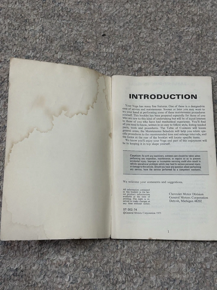 1974 Chevrolet Vega Original Do It Yourself Service Manual #6260432 OEM - Image 3 of 4