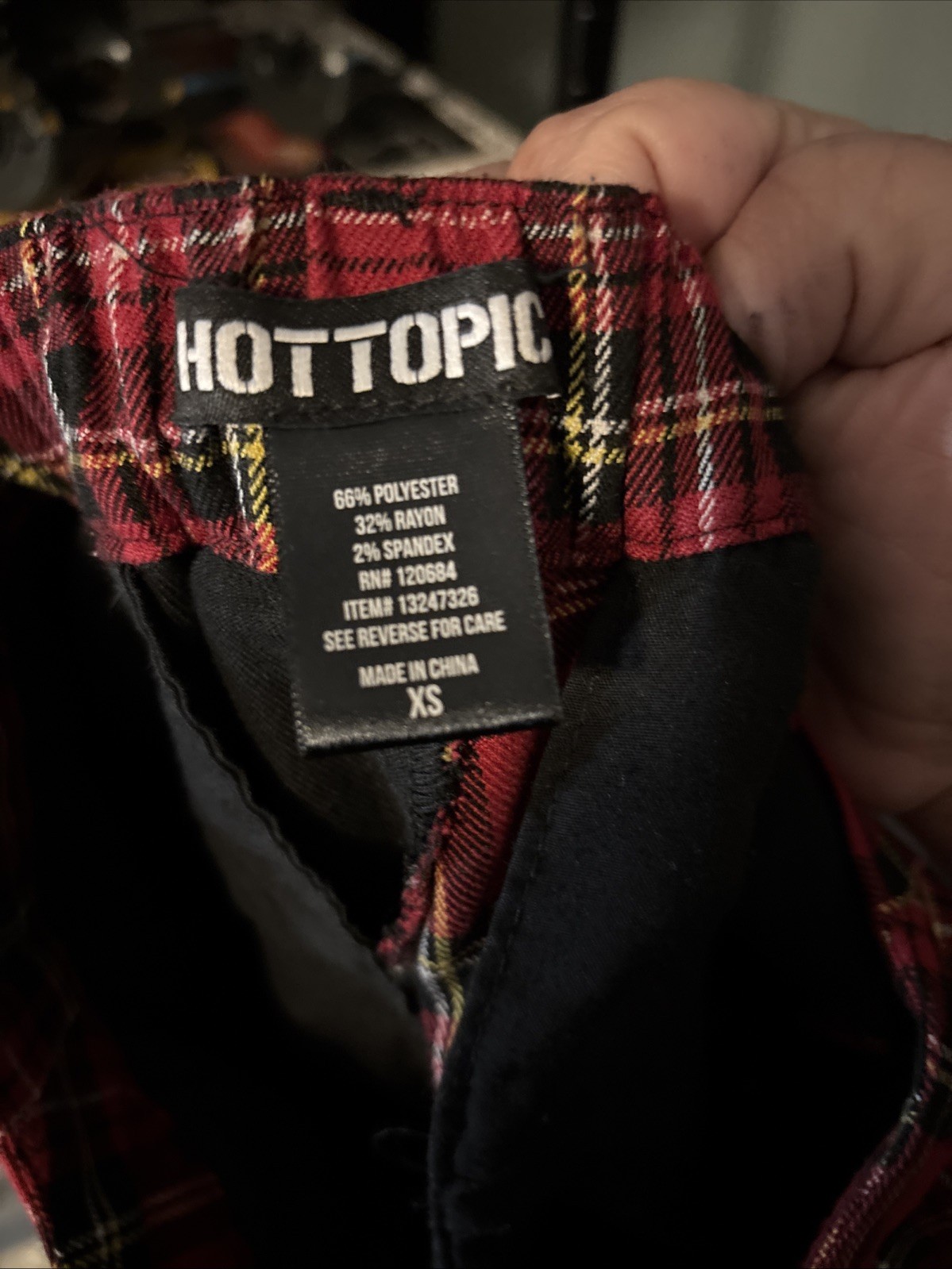 Split Pattern Plaid Pants Hot Topic - image 4