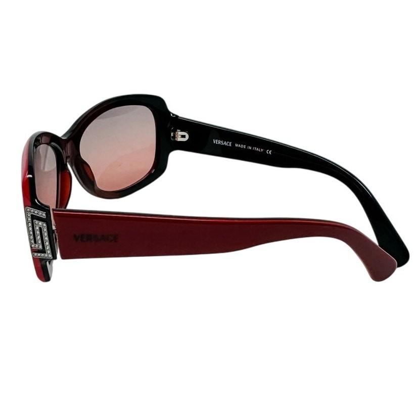 Versace Ombre Rectangle Rhinestone Logo Sunglasse… - image 5