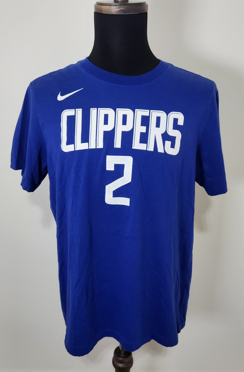 NBA Los Angeles Clippers Kawhi Leonard #2 Blue Nike T-Shirt Men's