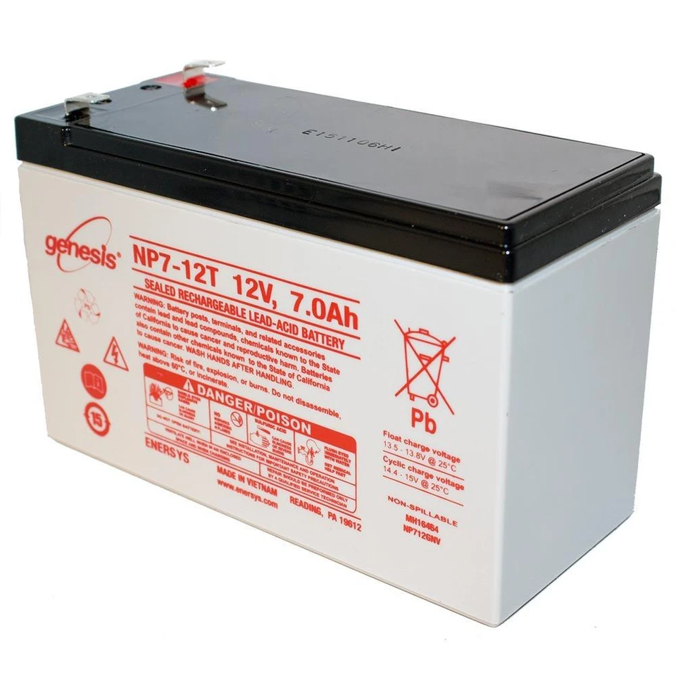 Enersys Genesis 12V 7AH F2 Battery Replacement for Federal Signal FSF12V7A - Image 2 of 2