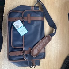 TESCO BABY CHANGING SATCHEL BAG & MAT ADJUSTABLE STRAP NAPPY POCKET FAUX LEATHER