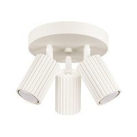 Deckenlampe 3-Flammig GU10 Rund Ø 19,5Cm Klein Aluminium In Creme Deckenstrahler
