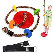 Tree Swing for Kids,disc Swing,Climbing Rope Tree Kids Swing with Platforms a...