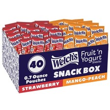Welch's Fruit Snacks - 'n Yogurt - Variety Pack - 0.7 Oz - 40 oz